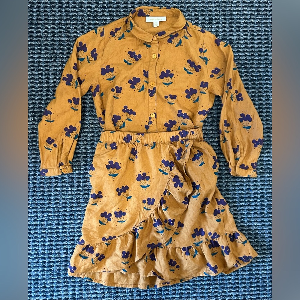 Soft Gallery Floral Kids Shirt and Skirt Set